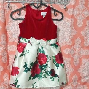 The Children's Place Red and White Floral Dress